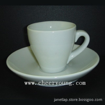Porcelain Espresso Coffee Cup and Saucer (CY-P570)